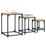 Tables basses gigognes 3 pcs chêne sonoma bois d'ingénierie