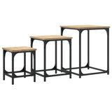 Tables basses gigognes 3 pcs chêne sonoma bois d'ingénierie