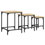 Tables basses gigognes 3 pcs chêne sonoma bois d'ingénierie