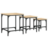 Tables basses gigognes 3 pcs chêne sonoma bois d'ingénierie