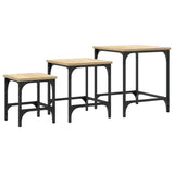 Tables basses gigognes 3 pcs chêne sonoma bois d'ingénierie