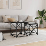 Nesting Coffee Tables 2 pcs Black Engineered Wood