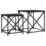 Nesting Coffee Tables 2 pcs Black Engineered Wood