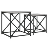 Nesting Coffee Tables 2 pcs Sonoma Gray Engineered Wood