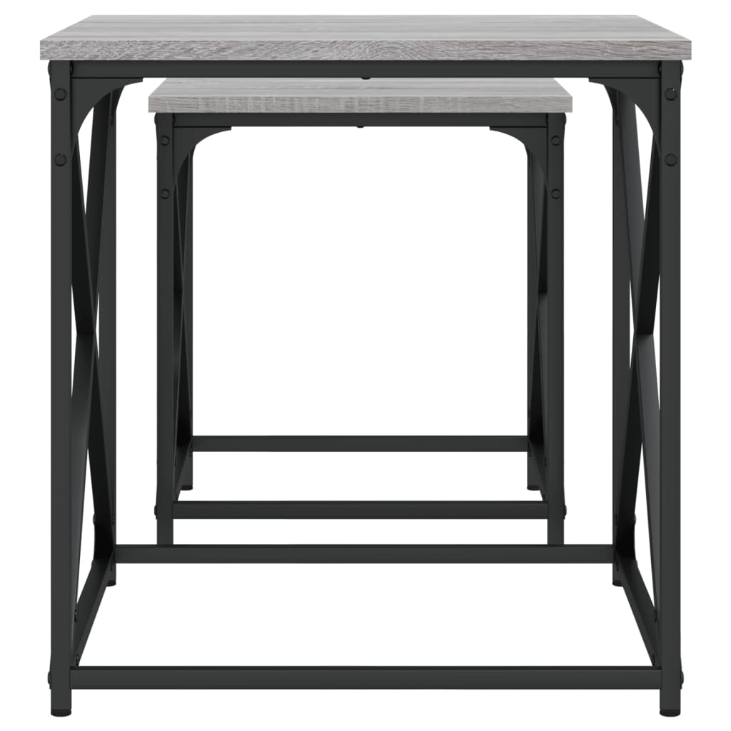 Nesting Coffee Tables 2 pcs Sonoma Gray Engineered Wood