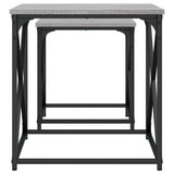 Nesting Coffee Tables 2 pcs Sonoma Gray Engineered Wood