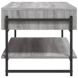 Sonoma grauer Couchtisch 90x50x45 cm, Holzwerkstoff