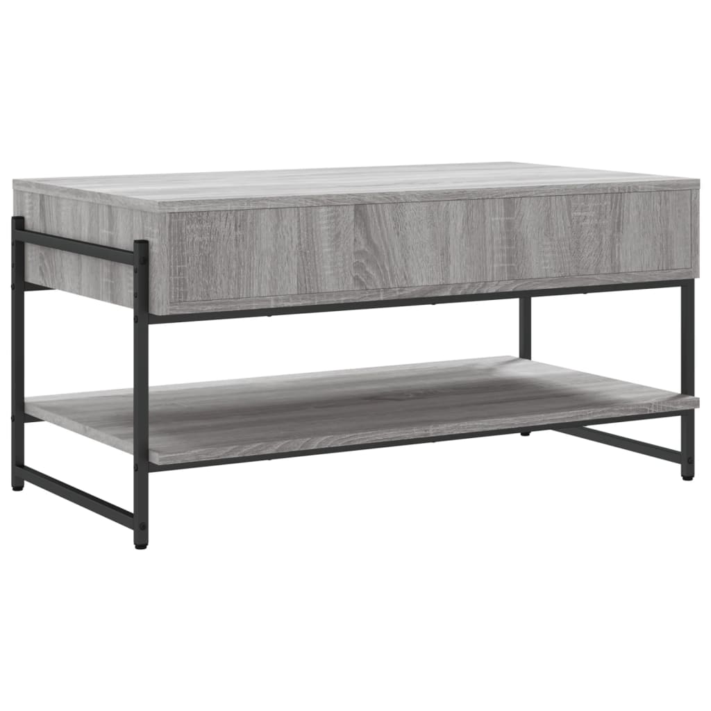 Sonoma grauer Couchtisch 90x50x45 cm, Holzwerkstoff