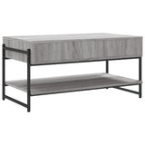 Sonoma grauer Couchtisch 90x50x45 cm, Holzwerkstoff