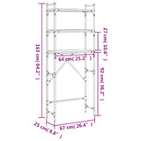 Étagère de lave-linge chêne sonoma 67x25x163 cm bois ingénierie