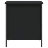 Banc de rangement noir 40x42,5x50 cm bois d'ingénierie