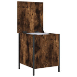 Banc de rangement chêne fumé 40x42,5x50 cm bois d'ingénierie