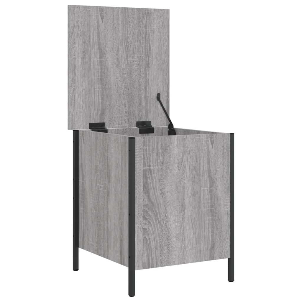 Banc de rangement sonoma gris 40x42,5x50 cm bois d'ingénierie