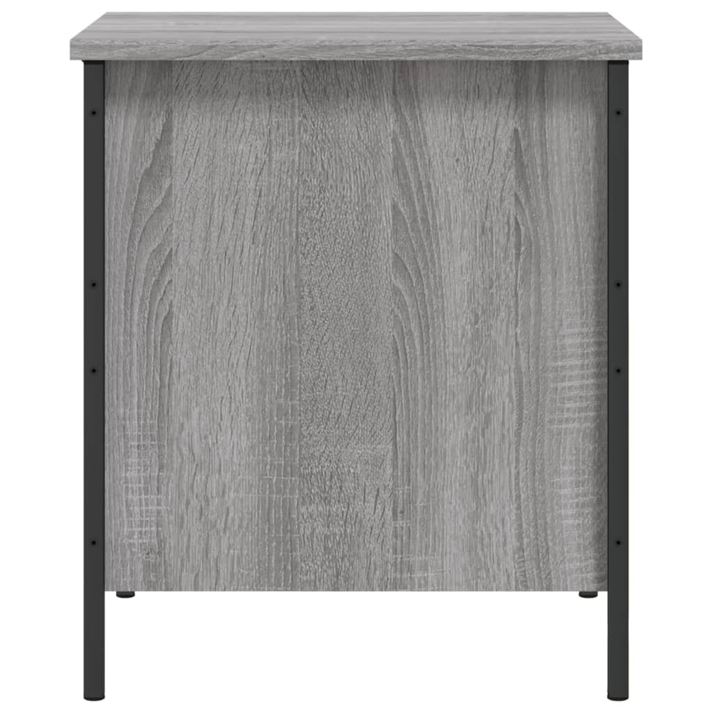 Banc de rangement sonoma gris 40x42,5x50 cm bois d'ingénierie