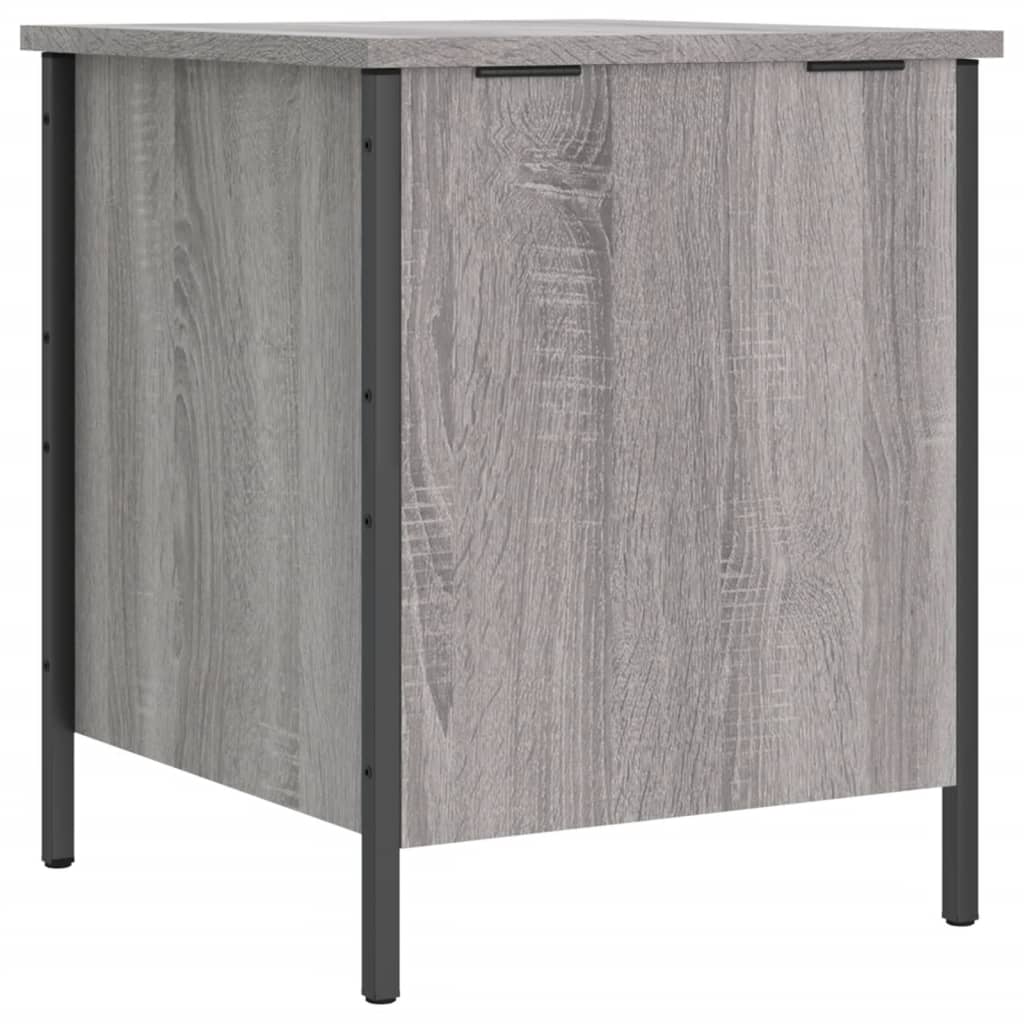 Banc de rangement sonoma gris 40x42,5x50 cm bois d'ingénierie