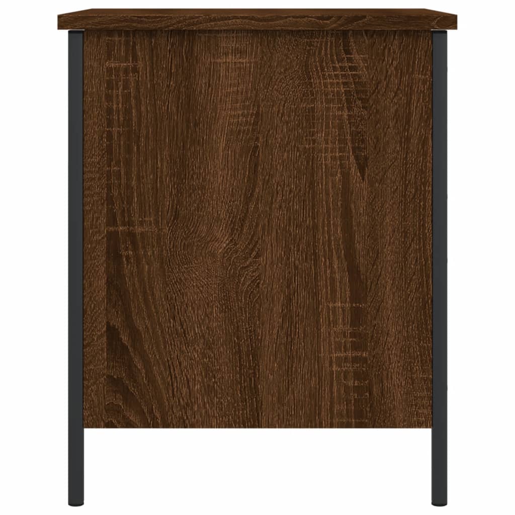 Banc de rangement chêne marron 40x42,5x50 cm bois d'ingénierie