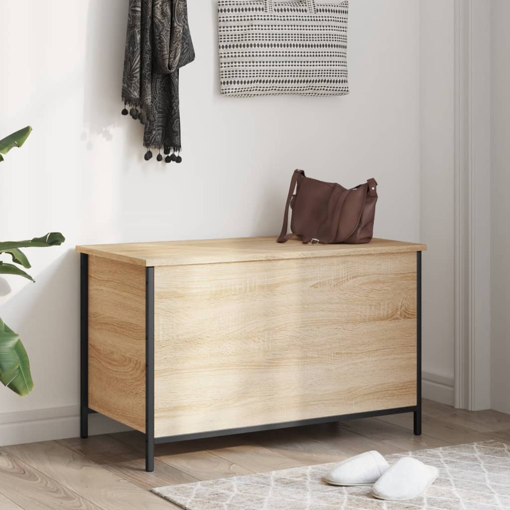 Banc de rangement chêne sonoma 80x42,5x50 cm bois d'ingénierie