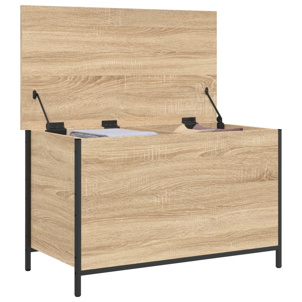 Banc de rangement chêne sonoma 80x42,5x50 cm bois d'ingénierie