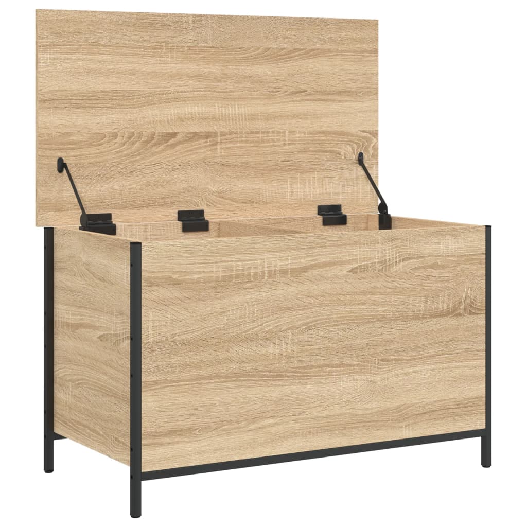 Banc de rangement chêne sonoma 80x42,5x50 cm bois d'ingénierie