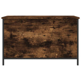 Banc de rangement chêne fumé 80x42,5x50 cm bois d'ingénierie