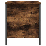 Banc de rangement chêne fumé 80x42,5x50 cm bois d'ingénierie