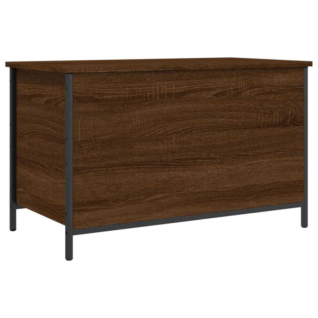 Banc de rangement chêne marron 80x42,5x50 cm bois d'ingénierie