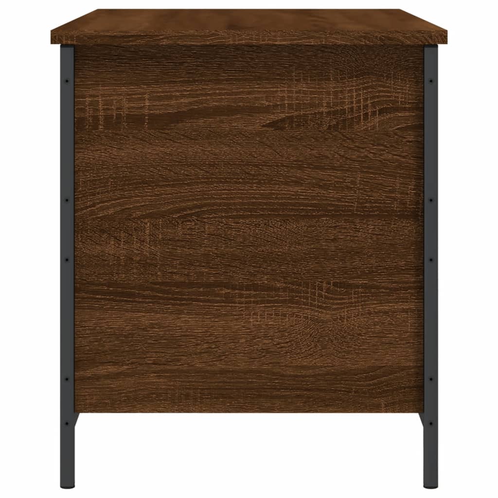 Banc de rangement chêne marron 80x42,5x50 cm bois d'ingénierie