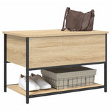 Banc de rangement chêne sonoma 70x42,5x47 cm bois d'ingénierie