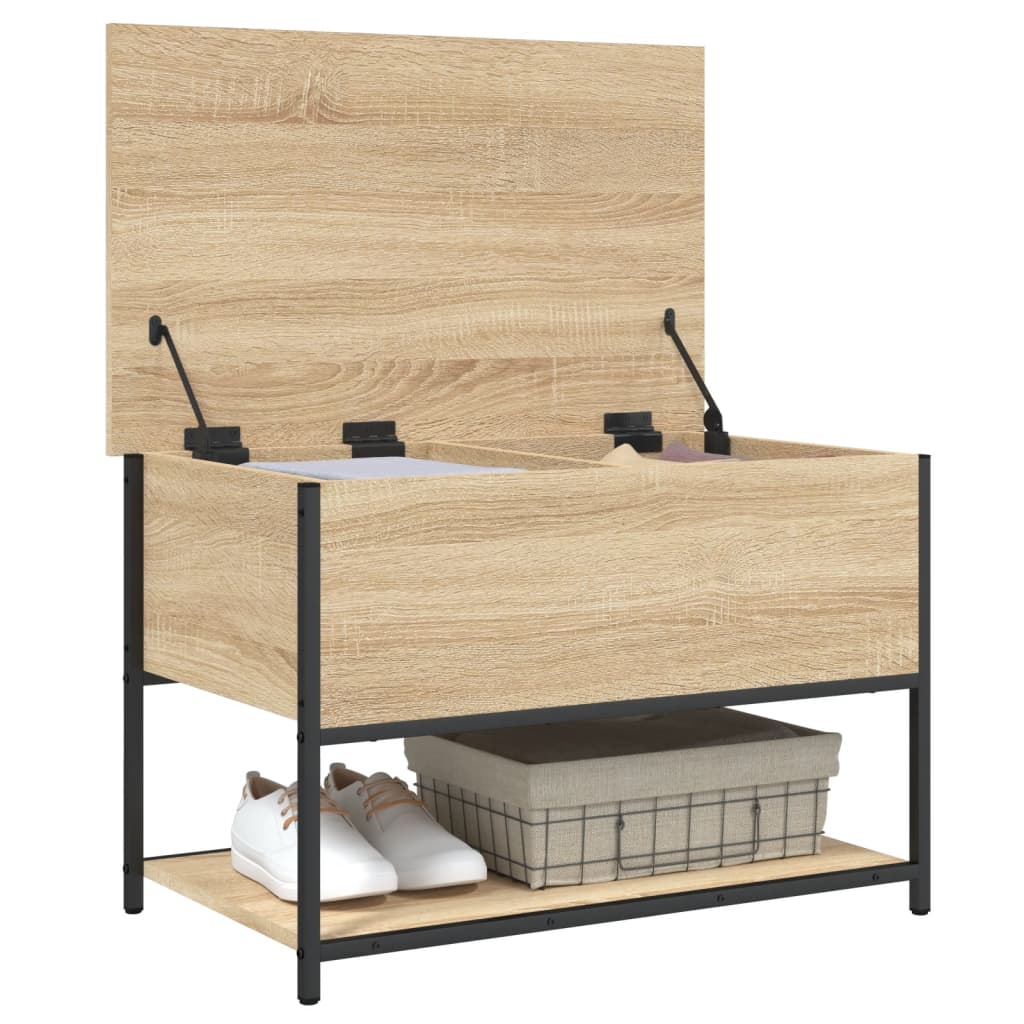 Banc de rangement chêne sonoma 70x42,5x47 cm bois d'ingénierie