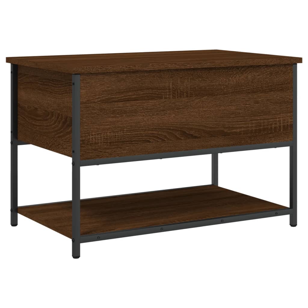 Banc de rangement chêne marron 70x42,5x47 cm bois d'ingénierie