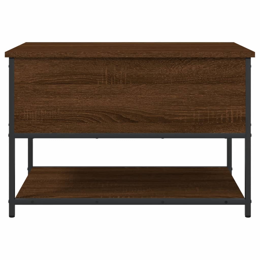 Banc de rangement chêne marron 70x42,5x47 cm bois d'ingénierie