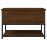 Banc de rangement chêne marron 70x42,5x47 cm bois d'ingénierie