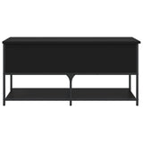 Banc de rangement noir 100x42,5x47 cm bois d'ingénierie