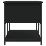 Banc de rangement noir 100x42,5x47 cm bois d'ingénierie