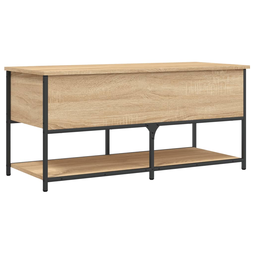 Banc de rangement chêne sonoma 100x42,5x47 cm bois d'ingénierie