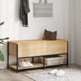 Banc de rangement chêne sonoma 100x42,5x47 cm bois d'ingénierie