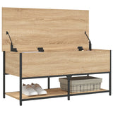 Banc de rangement chêne sonoma 100x42,5x47 cm bois d'ingénierie