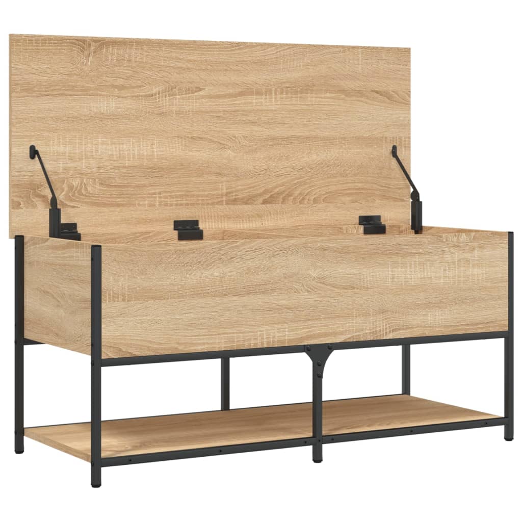 Banc de rangement chêne sonoma 100x42,5x47 cm bois d'ingénierie