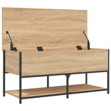 Banc de rangement chêne sonoma 100x42,5x47 cm bois d'ingénierie