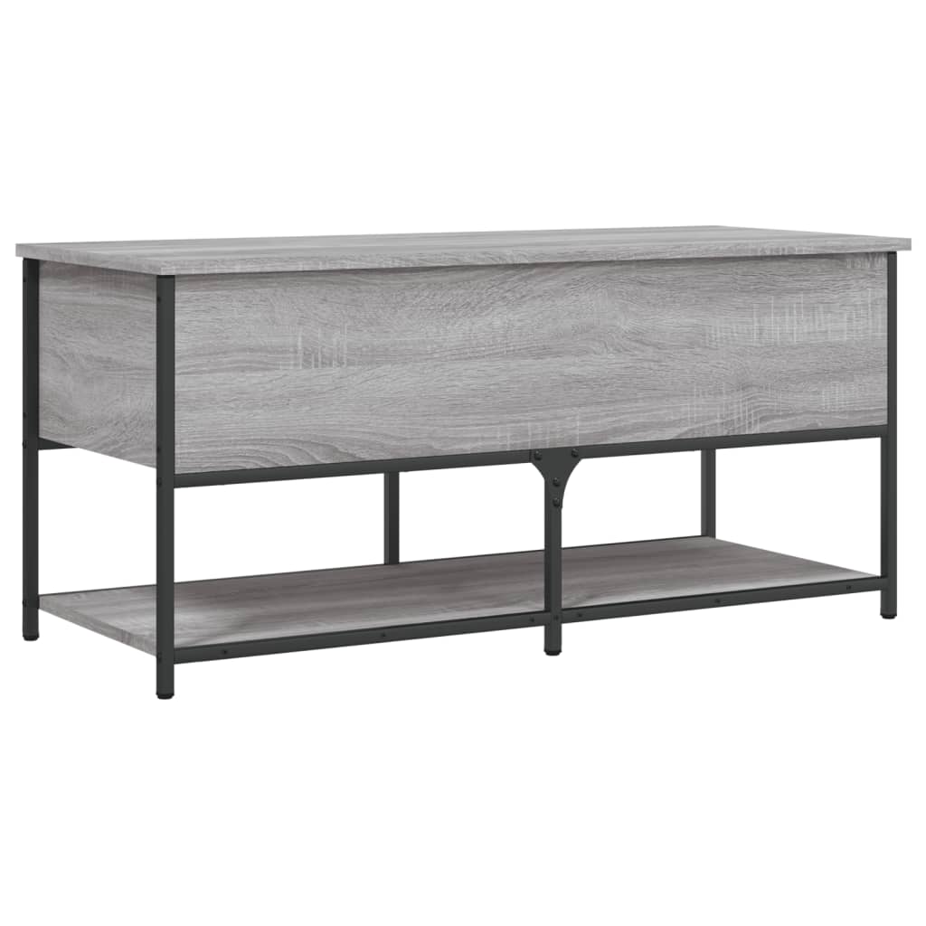 Banc de rangement sonoma gris 100x42,5x47 cm bois d'ingénierie