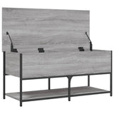 Banc de rangement sonoma gris 100x42,5x47 cm bois d'ingénierie