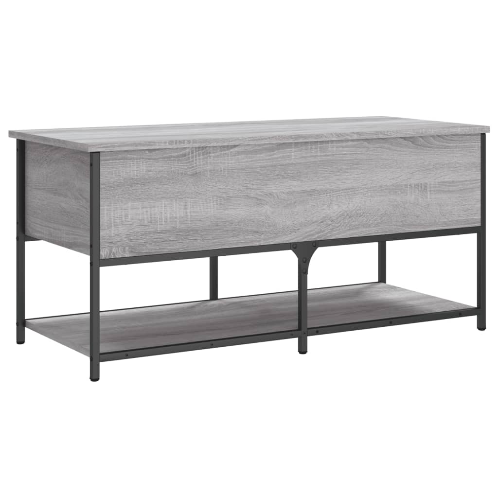 Banc de rangement sonoma gris 100x42,5x47 cm bois d'ingénierie