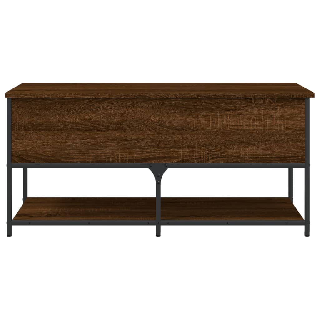 Banc de rangement chêne marron 100x42,5x47 cm bois d'ingénierie