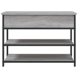 Banc à chaussures sonoma gris 70x42,5x50 cm bois d'ingénierie