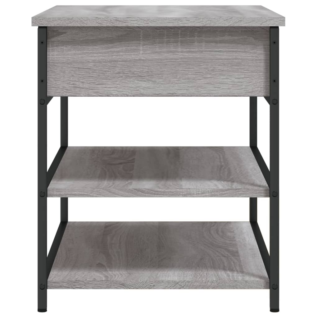 Banc à chaussures sonoma gris 70x42,5x50 cm bois d'ingénierie