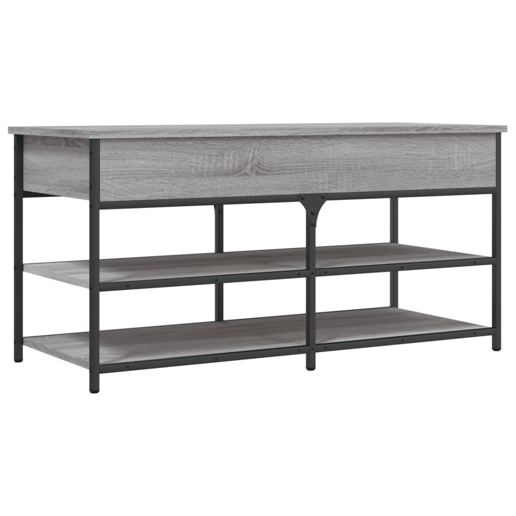 Banc à chaussures sonoma gris 100x42,5x50 cm bois d'ingénierie