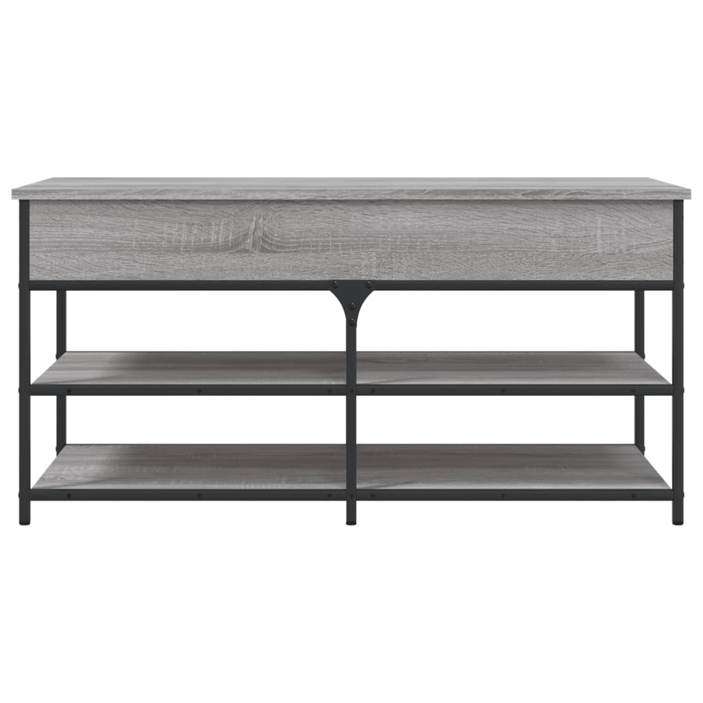 Banc à chaussures sonoma gris 100x42,5x50 cm bois d'ingénierie