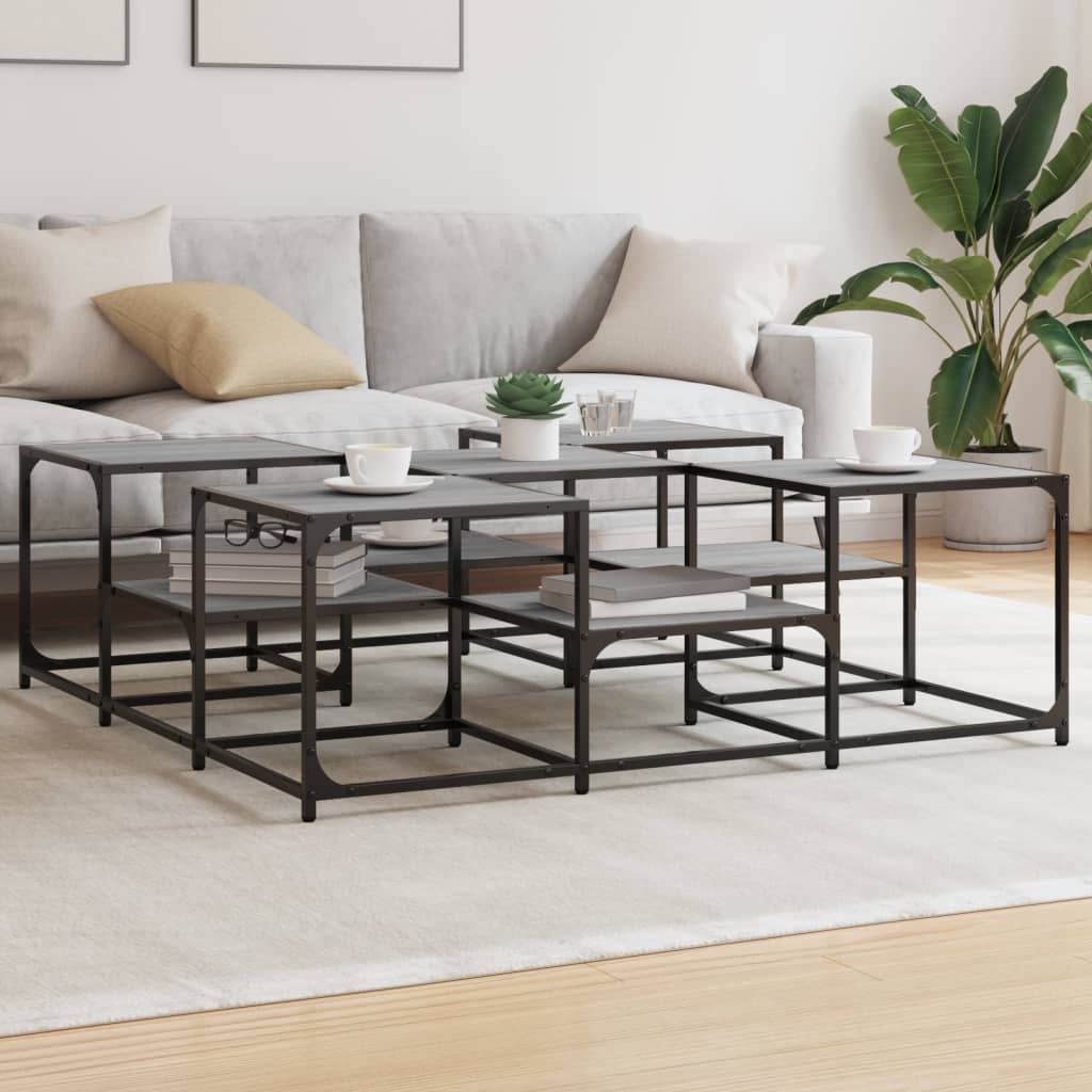 Sonoma coffee table gray 121x121x40 cm engineered wood