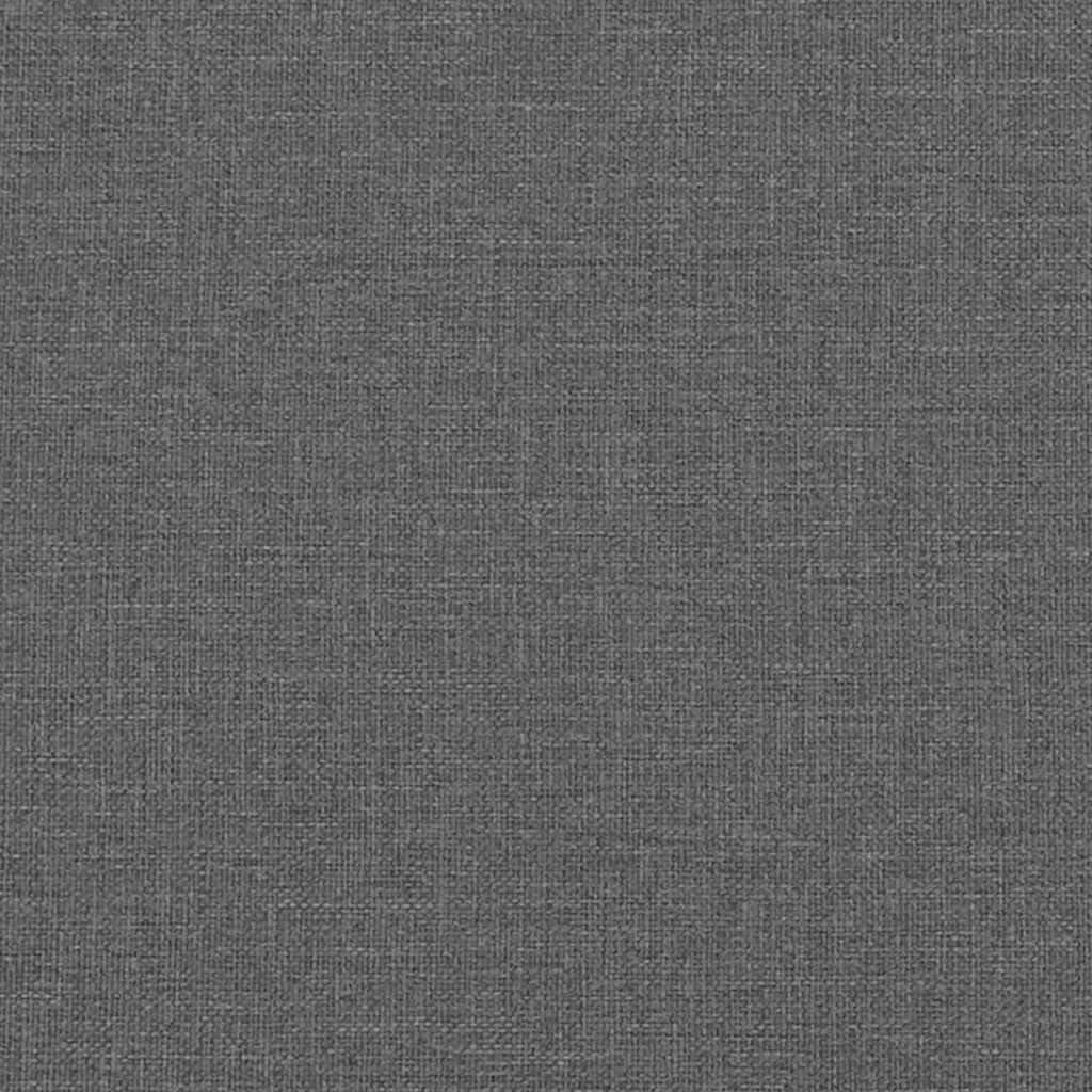 Cadre de lit sans matelas gris foncé 80x200 cm tissu