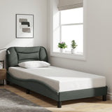 Cadre de lit sans matelas gris foncé 80x200 cm tissu